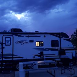 Desert Rose Espresso & Cannery - Sunset starting to rain.