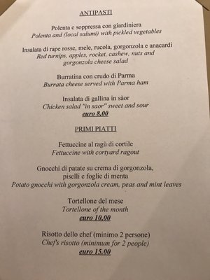 Menu photo 2 Osteria N 1 Fumane, VR