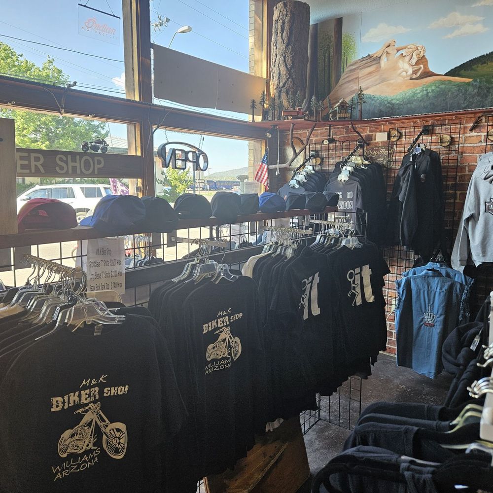 M & K Biker Shop - Items for sell - Motorcycle Gear Near Me - Williams, Arizona M & K Biker Shop - Items for sell - Motorcycle Gear Near Me - Williams, Arizona