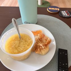 China Dragon - Egg Drop Soup and crab Rangoon-enjoyed them both.