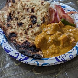 Butter Chicken, Garlic Naan Butter Chicken, Garlic Naan