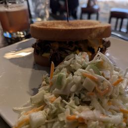 Brisket Melt with Cole slaw