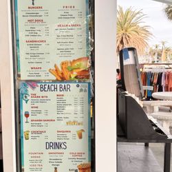 Pilot House on Venice Beach - Menu board