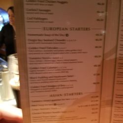 Tomasins - Menu and Bar