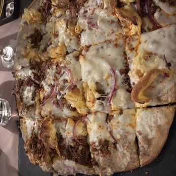 Bird and Bottle - Breakfast flatbread with chorizo! - New American Near Me - Tulsa, Oklahoma