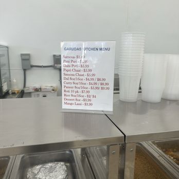 Garuda's Indian Mart and Kitchen - Menu and prices - Indian Near Me - San Jose, California