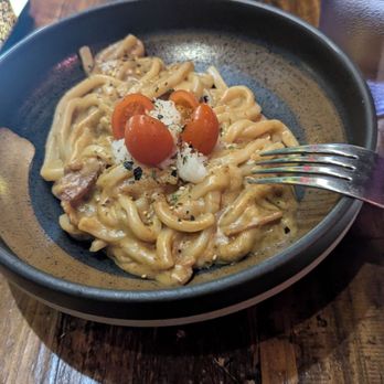 ON/OFF - Creamy Curry udon noodles (pork) - Asian Fusion Near Me - Toronto, Ontario