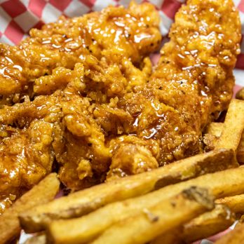 Wyo Dough - a basket of fried chicken and french fries - Pizza Near Me - Cody, Wyoming