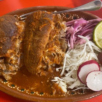 Birotes Tortas Ahogadas - a plate of food - Mexican Near Me - San Antonio, Texas
