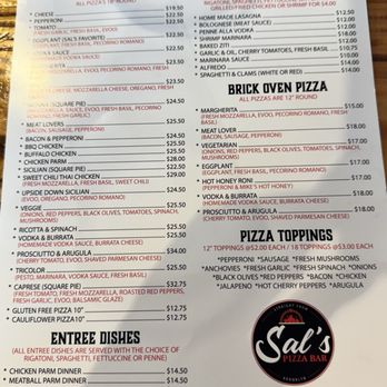 Sal’s Pizza Bar - Menu - Pizza Near Me - Golden Oak, Florida Sal’s Pizza Bar - Menu - Pizza Near Me - Golden Oak, Florida