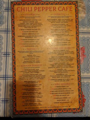 Menu photo 8 Chili Pepper Cafe Terlingua, TX