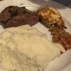 Chucks Roadhouse - Surf and turf $25 dinner with mashed potato upgrade