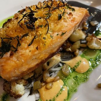 Cafe Tiramisu - Crab crusted salmon - Italian Near Me - San Francisco, California Cafe Tiramisu - Crab crusted salmon - Italian Near Me - San Francisco, California