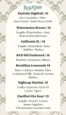 Menu photo 1 Rocks & Drams Ventura, CA