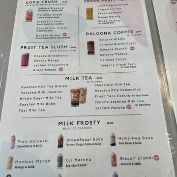 Nobibi Ice Cream & Tea - Menu 02/2025 - Bubble Tea Near Me - Chino Hills, California