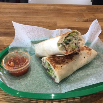 Crave Kabob - Falafel wrap w hot sauce - Mediterranean Near Me - Chicago, Illinois