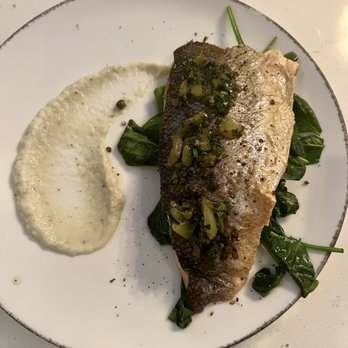Gatsby's Landing - Branzino - fresh, crispy skin! (06/02/22) - New American Near Me - Roslyn, New York