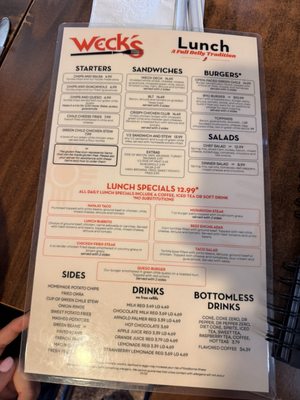 Menu photo 1 Weck's Rio Rancho, NM Menu photo 1 Weck's Rio Rancho, NM