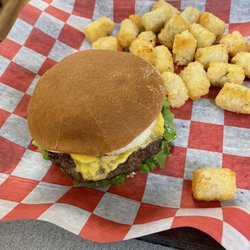 Randy’s Americana Cafe - Cheeseburger and tater tots.