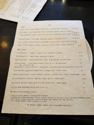 Menu photo 7 Vesta Redwood City, CA