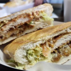Cubanela Latin Bakery - Pollo Crispy con Queso (Crispy chicken with cheese) -- the Crispy chicken is so good, crispy, and tasty!