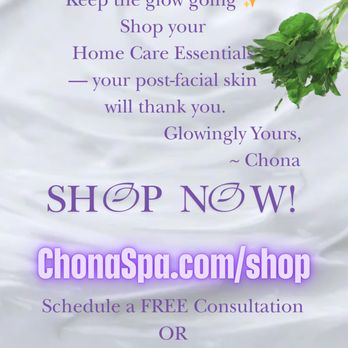 Chona - Keep the glow going 
Shop your Home Care Essentials -- your post-facial skin will thank you. - Skin Care Near Me - Orlando, Florida