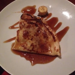 Venda Armazém e Boteco - Crepe de banana com calda de caramelo.