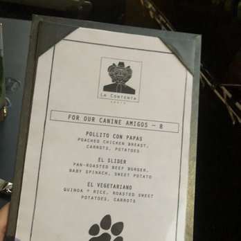 La Contenta Oeste - Dog Menu! So cute! - Mexican Near Me - New York, New York