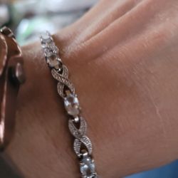 Jewelry Service Center - Aquamarine and diamond bracelet. She fixed the clasp as one side of the clasp came undone!