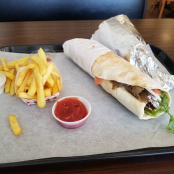 KabobZi Mediterranean Grill - Massive 12 in gyro wrap - Mediterranean Near Me - Austin, Texas