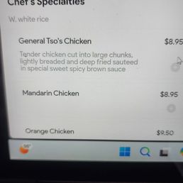 Menu Description
