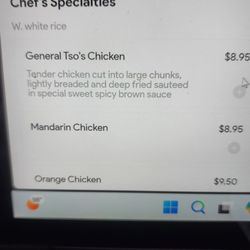 Menu Description