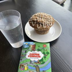Muffin that was delicious! Free water