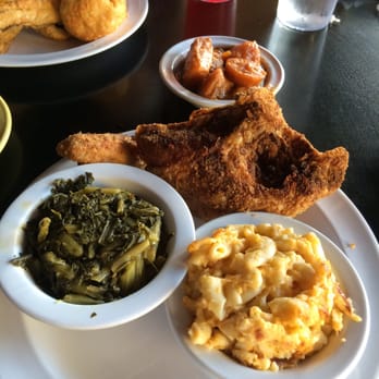 Prime Tyme Soul Cafe - My chicken love! With turnip greens, Mac m cheese, and candied yams - Southern Near Me - Winston-Salem, North Carolina Prime Tyme Soul Cafe - My chicken love! With turnip greens, Mac m cheese, and candied yams - Southern Near Me - Winston-Salem, North Carolina