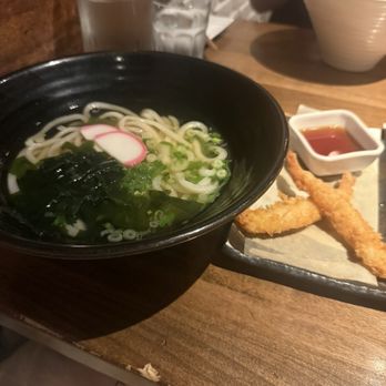 Udon Lab - Plain Udon with Tempura Shrimp - Noodles Near Me - New York, New York
