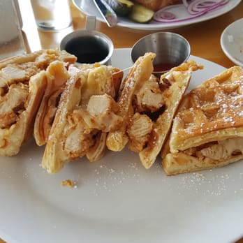 Morgans Restaurant - Chicken and waffles sandwich - New American Near Me - Miami, Florida