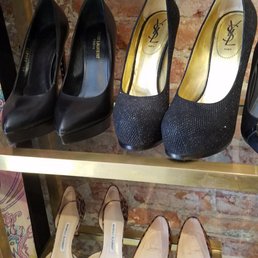 YSL, Manolo Blahnik, Louboutins. All roughly $300~