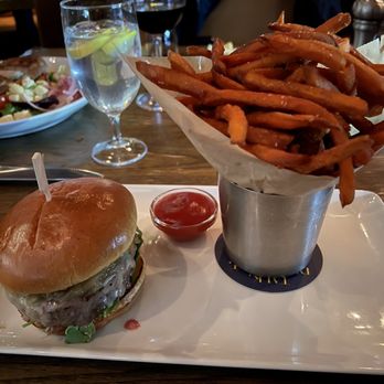Del Frisco's Grille - Filet burger with sweet potato fries - Steakhouses Near Me - New York, New York
