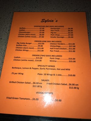Menu photo 2 Sylvia's Restaurant & Lounge Jackson, MS Menu photo 2 Sylvia's Restaurant & Lounge Jackson, MS