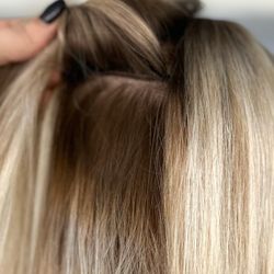 Jenna V - Gild & Mane - Invisible Bead Extensions BY JENNA V at GILD & MANE