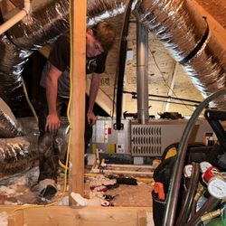 Adam's Air - Soldering copper in attic now.