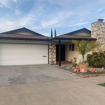 Element Painting Company - House color after...fresh white with blue trim - Painters Near Me