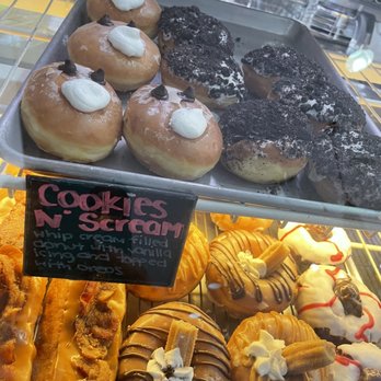 Zombee Donuts - Cookies and scream, churro donut (with chocolate and caramel drip), maple bacon - Donuts Near Me - Fullerton, California Zombee Donuts - Cookies and scream, churro donut (with chocolate and caramel drip), maple bacon - Donuts Near Me - Fullerton, California