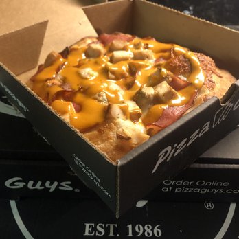 Pizza Guys - Personal 7" Grilled Chicken, Canadian Bacon, Mozzarella, and Chipotle Sauce - Pizza Near Me - Rancho Cucamonga, California Pizza Guys - Personal 7" Grilled Chicken, Canadian Bacon, Mozzarella, and Chipotle Sauce - Pizza Near Me - Rancho Cucamonga, California