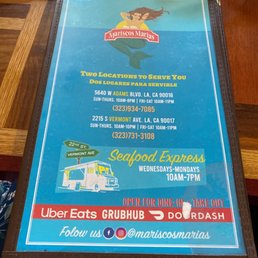the menu