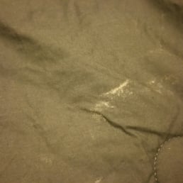 Gross deposits on the underside of my comforter I had dry "cleaned." Gross deposits on the underside of my comforter I had dry "cleaned."