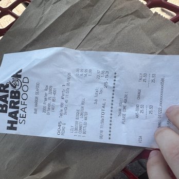 Bar Harbor Seafood - Prices for avg meal - Seafood Near Me - Orlando, Florida