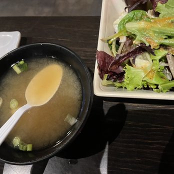 Hoshi Sushi - Salad and Miso soup - Sushi Bars Near Me - Fullerton, California Hoshi Sushi - Salad and Miso soup - Sushi Bars Near Me - Fullerton, California