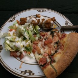 Pizza salad and wings! Pizza salad and wings!