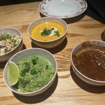 El Bebe - Dip trio: Corn, guac, queso - Tacos Near Me - Tysons, Virginia
